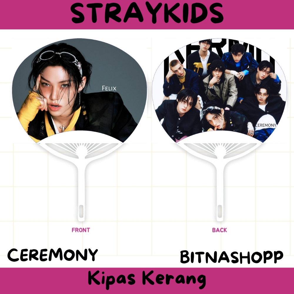 KIPAS TANGAN STRAY KIDS DOIT KERANG UCHIWA FAN IDOL KPOP UNOFFICIAL BANGCHAN LEEKNOW FELIX HYUNJIN