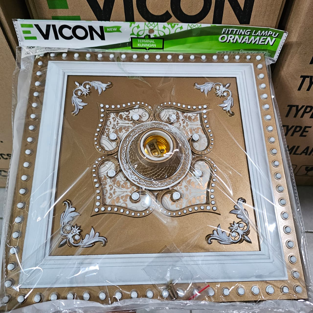 Fiting Lampu Plafon 30 Gypsum Ornamen Hiasan/Fiting Hias Plafon Gypsum PVC/GRC Ornament 30 CM