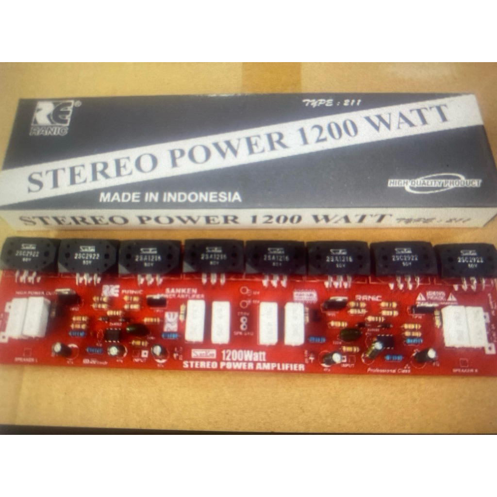 KIT power stereo 1200watt plus final sanken original