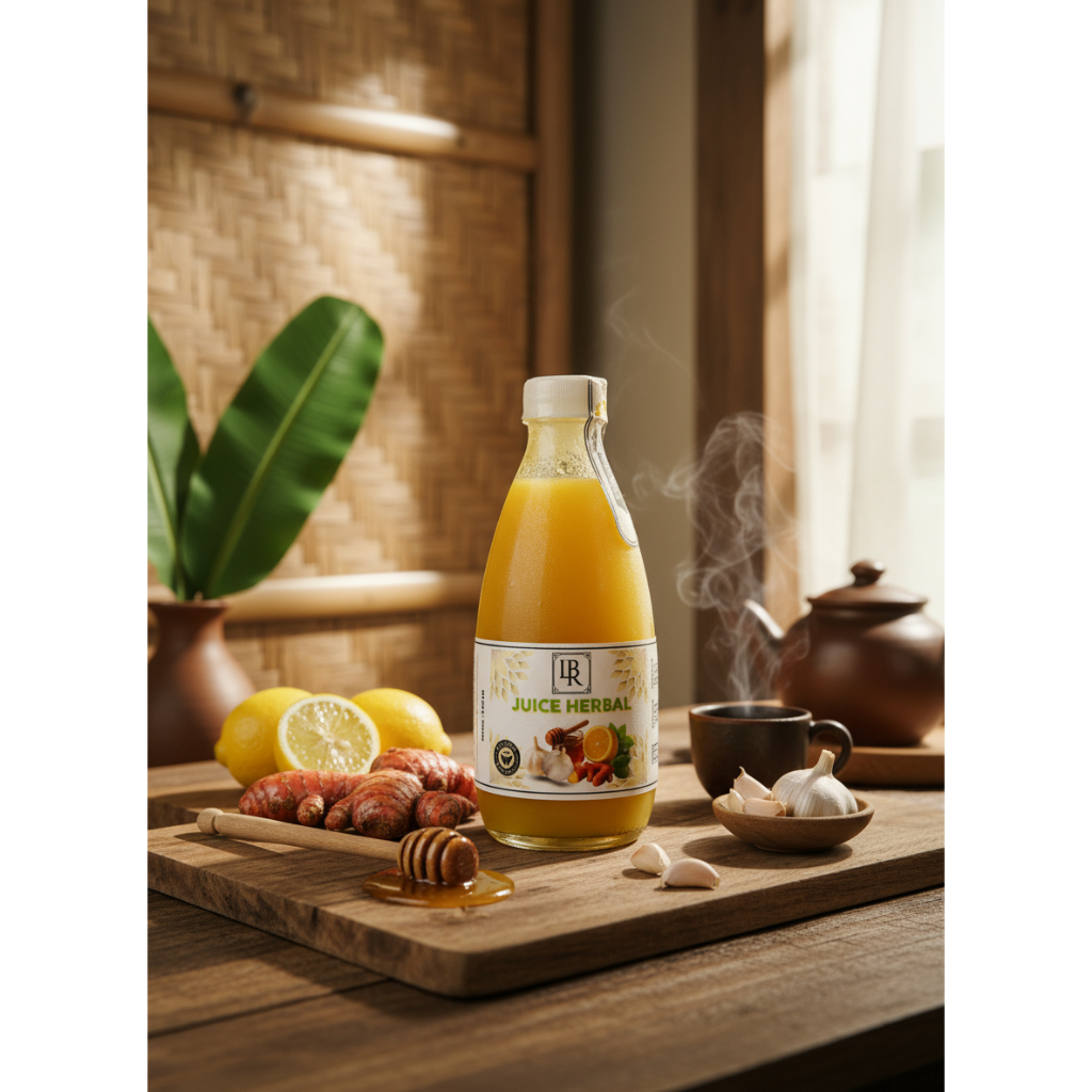 LBR Jus Bawang Putih Tunggal Jahe Merah Lemon Madu Cuka Apel - Hipertensi, Asam Urat, Kolesterol, Pe