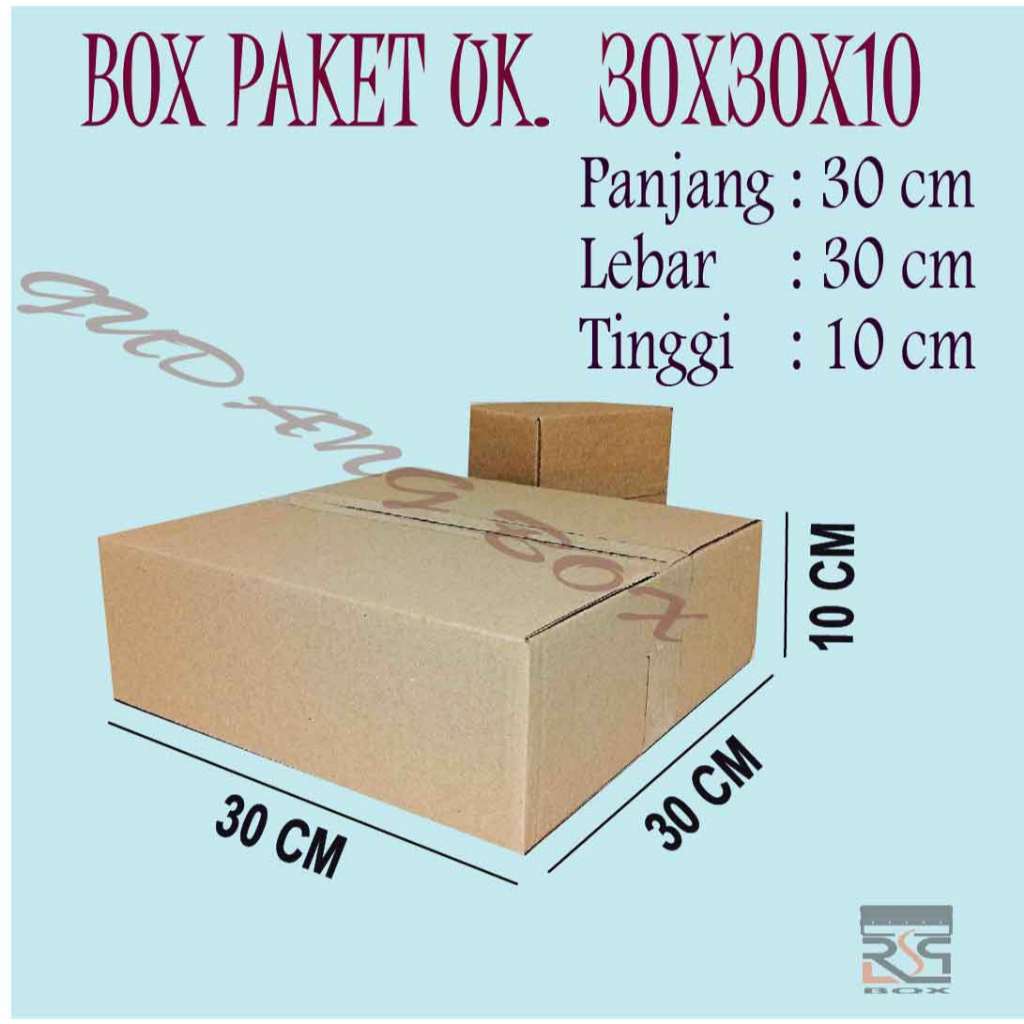 Kardus ukuran 30x30x10 cm Box Packing murah dus paket