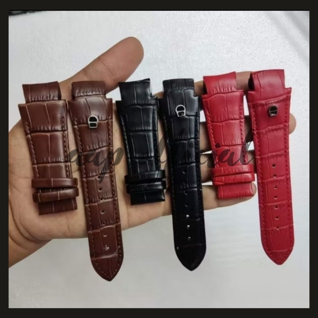 Tali Jam Tangan Kulit Aigner Palermo Strap Watch Tali Jam Leather Pria