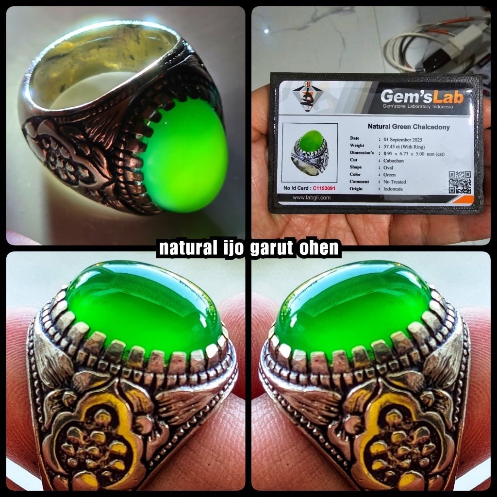 cincin batu ijo garut asli ohen indonesia ( NTE YA )