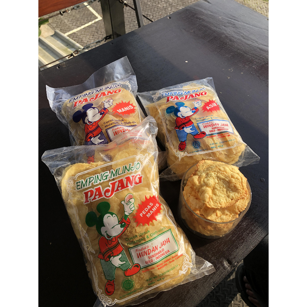 Emping Melinjo Pajang Mentah 250 & 500 Gram Mlinjo Belinjo Pedas Manis/Manis/ Asli Solo