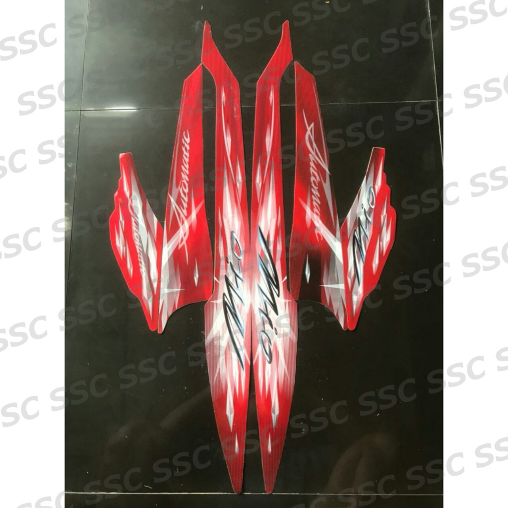 STRIPING STIKER MIO SMILE 2009 MERAH