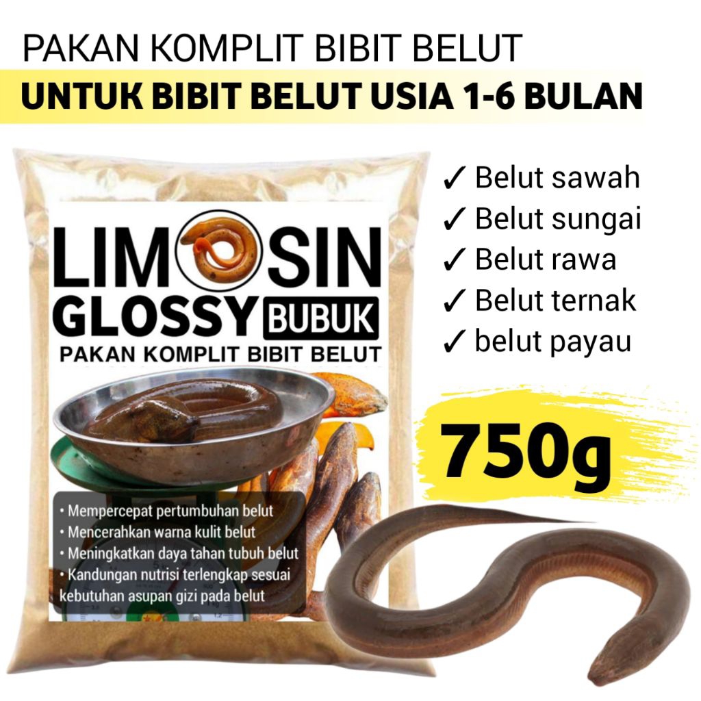 pakan belut ternak Limosin glossy 750g