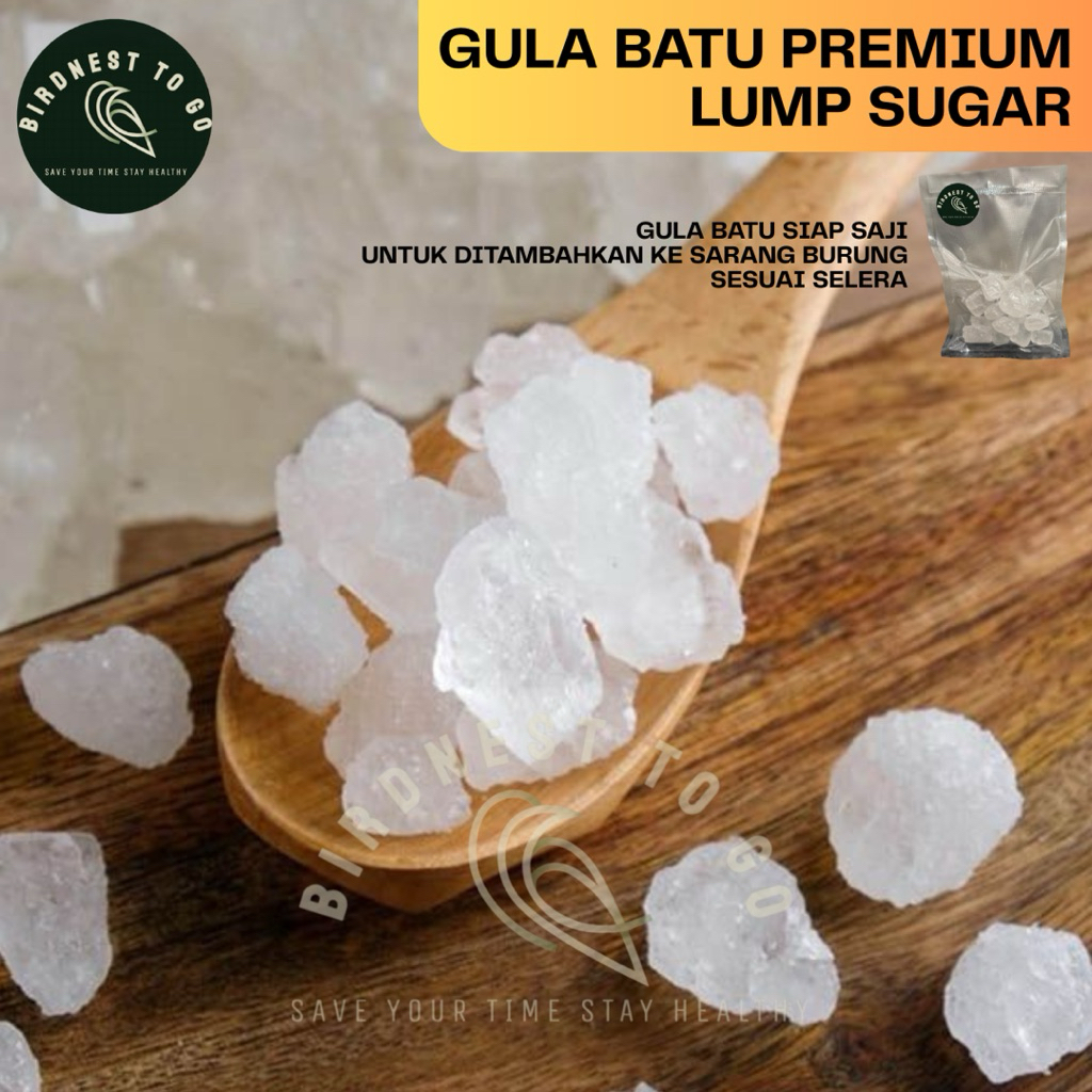 

Birdnest ToGO Gula Batu Premium Lump Sugar Packaging Siap Saji 20Gram 50Gram 100Gram