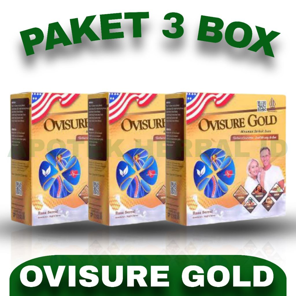 

Paket 3 Box Susu Ovisure Gold Kemasan Terbaru Milk Susu Obat Tulang Dan Sendi