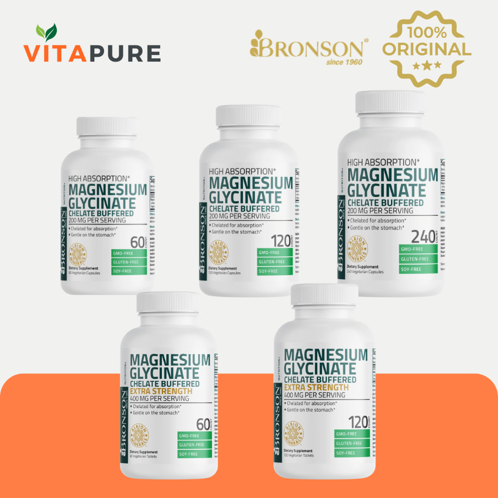 Bronson Magnesium Glycinate 200mg/400mg