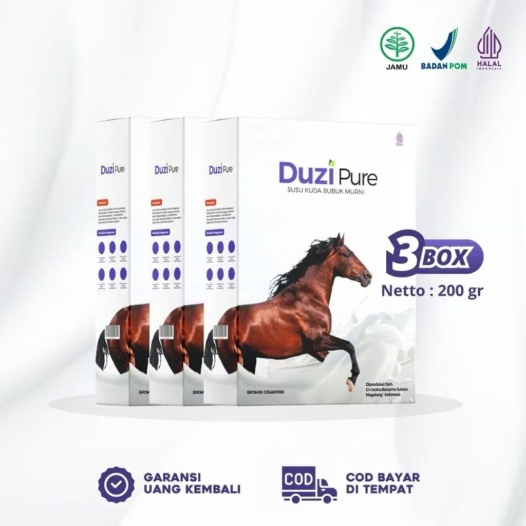 

Duzi Pure Susu Kuda Murni 100% Original Atasi Masalah Pensendian Tulang