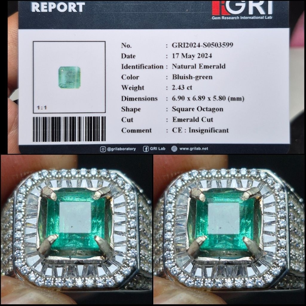 Natural Emerald Beryl Zamrud insignificant Green Jamrud Top Kristal Zambia colombia Memo GRI lab