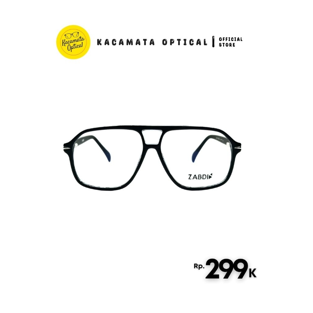 KACAMATA OPTICAL - Frame KMO2275 Aviator Pria Wanita Kotak Hitam Plastik Dewasa