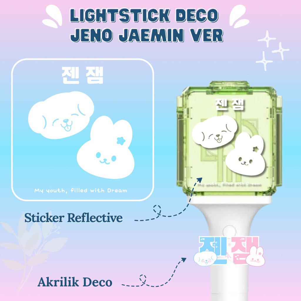 (READY) Lightstick Deco Sticker Reflective Jeno Jaemin Ver