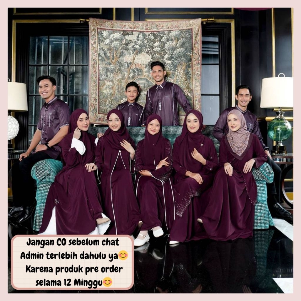 An noor sarimbit lebaran 2026 by Valdya x Ahzarayy OPEN PRE ORDER (ready Desember 2025) family set c