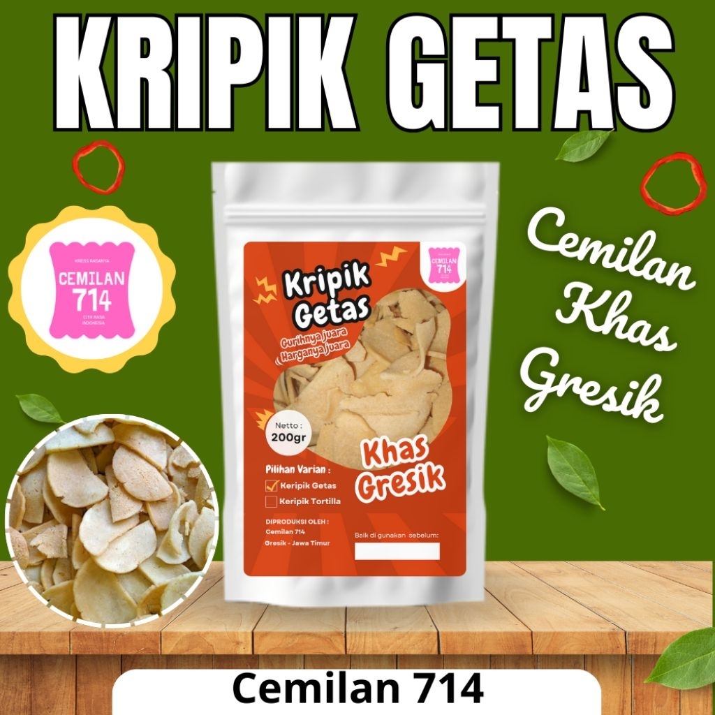 

KRIPIK GETAS 200grm Gurih Renyah Cemilan Khas Gresik