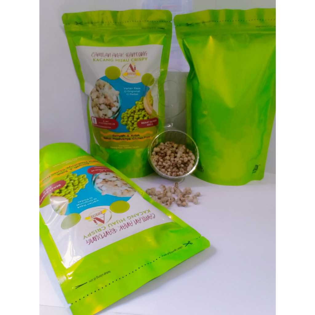 

Kacang Hijau Crispy - Snack Kacang Goreng Renyah Kriuk Krispi - Camilan Kacang Asin Gurih