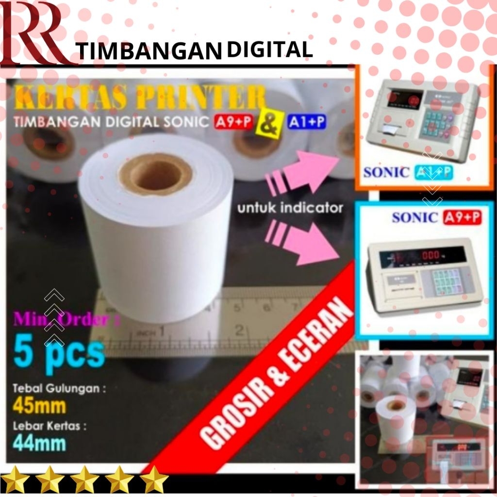 

GROSIR Kertas Printer Timbangan A9P A1P Murah – Roll Kertas Sonic Excellent 44mm x 45mm