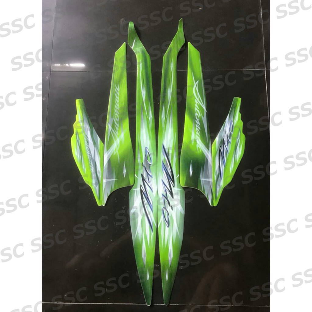 STRIPING STIKER MIO SMILE 2009 HIJAU