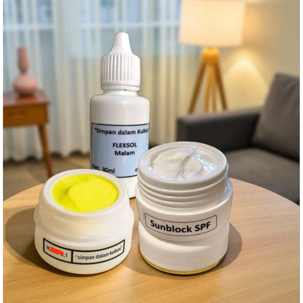 paket 3in1 fleksol, hateemha, sunblok spf