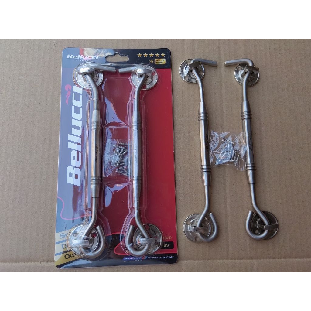 Hak Angin Bellucci 304-8 SS / Hak Angin 8 Inch Bellucci / Kait Jendela 20 cm Stainless