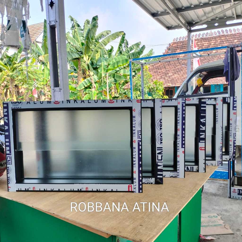 Jendela Aluminium Model Minimalis Zig Zag Boven L 80cm T 40cm BOVEN ALUMUNIUM / VENTILASI DAPUR / LO