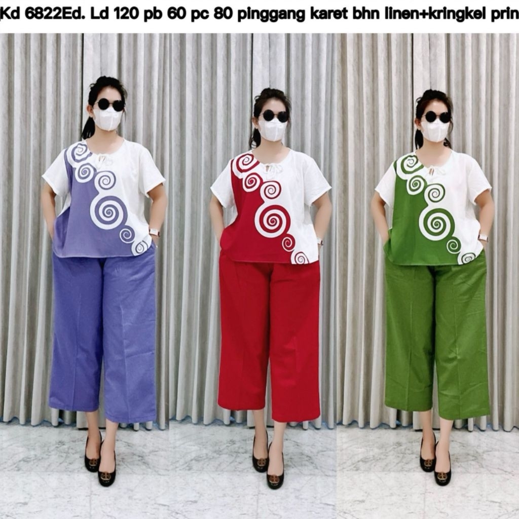 Stelan katun linen jumbo