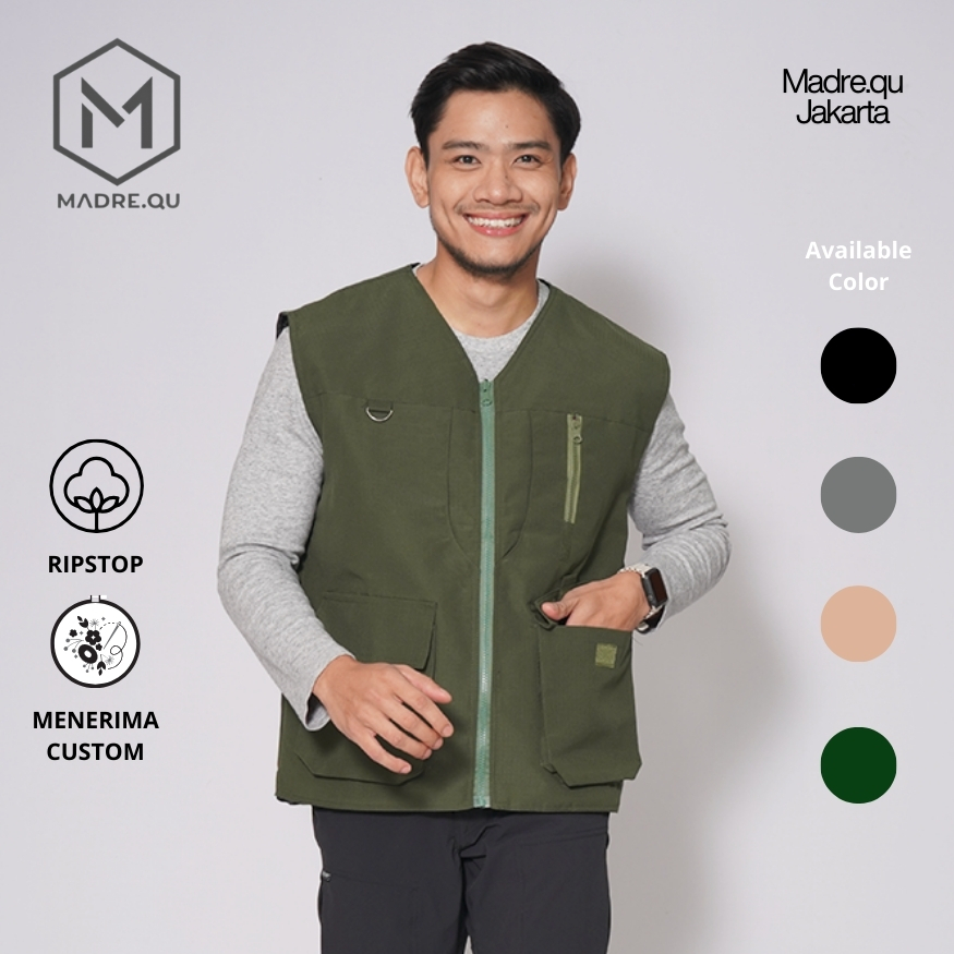 Queen Vest - Vest Rompi Tactical Hijau Army