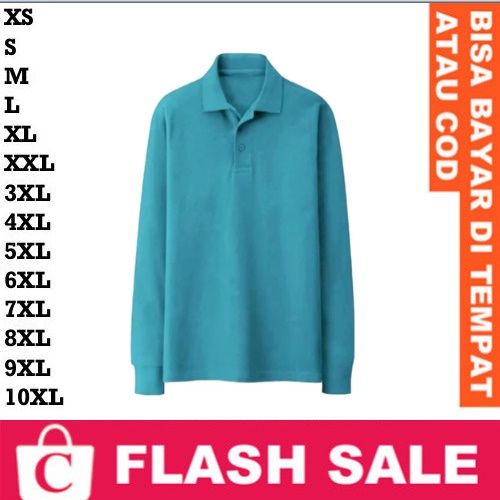 CAPYBARA kaos kerah polos krah polo shirt kerah lakos polos unisex lengan panjang | Kaos Polo Warna 