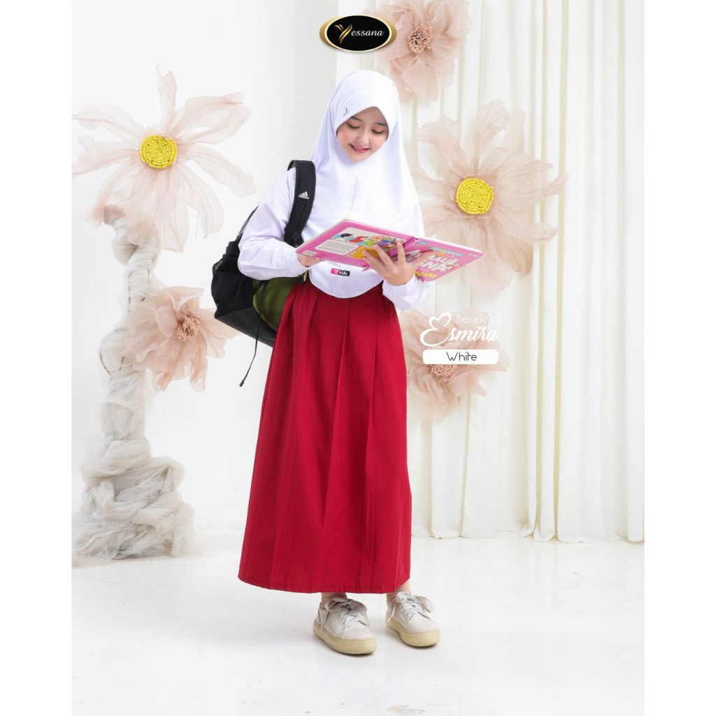 Hijab Sekolah Anak Merah Putih Hitam Coklat Bergo Sekolah Hijab Anak Jersey Esmira Bergo Yessana