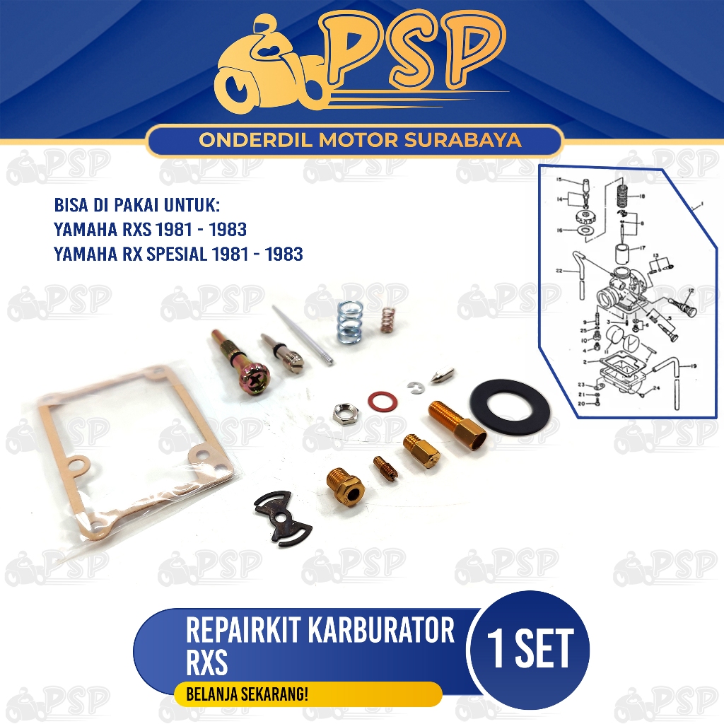 Repairkit Karburator RXS - Repair Kit Spuyer Karbu Carburator Assy Yamaha RX S RX Spesial Special