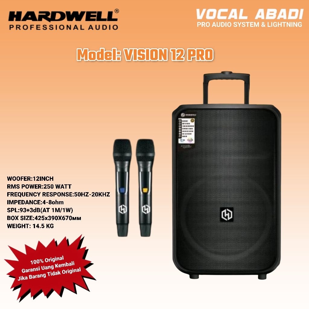 SPEAKER PORTABLE HARDWELL VISION 12 PRO