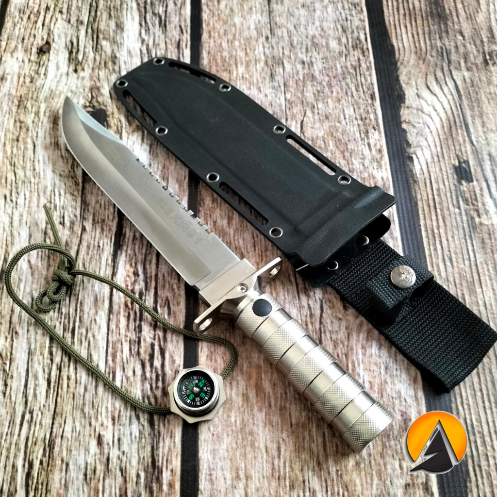 Pisau Camping Outdoor Survival Aitor Commando Jungle KIng 1 Gold P950