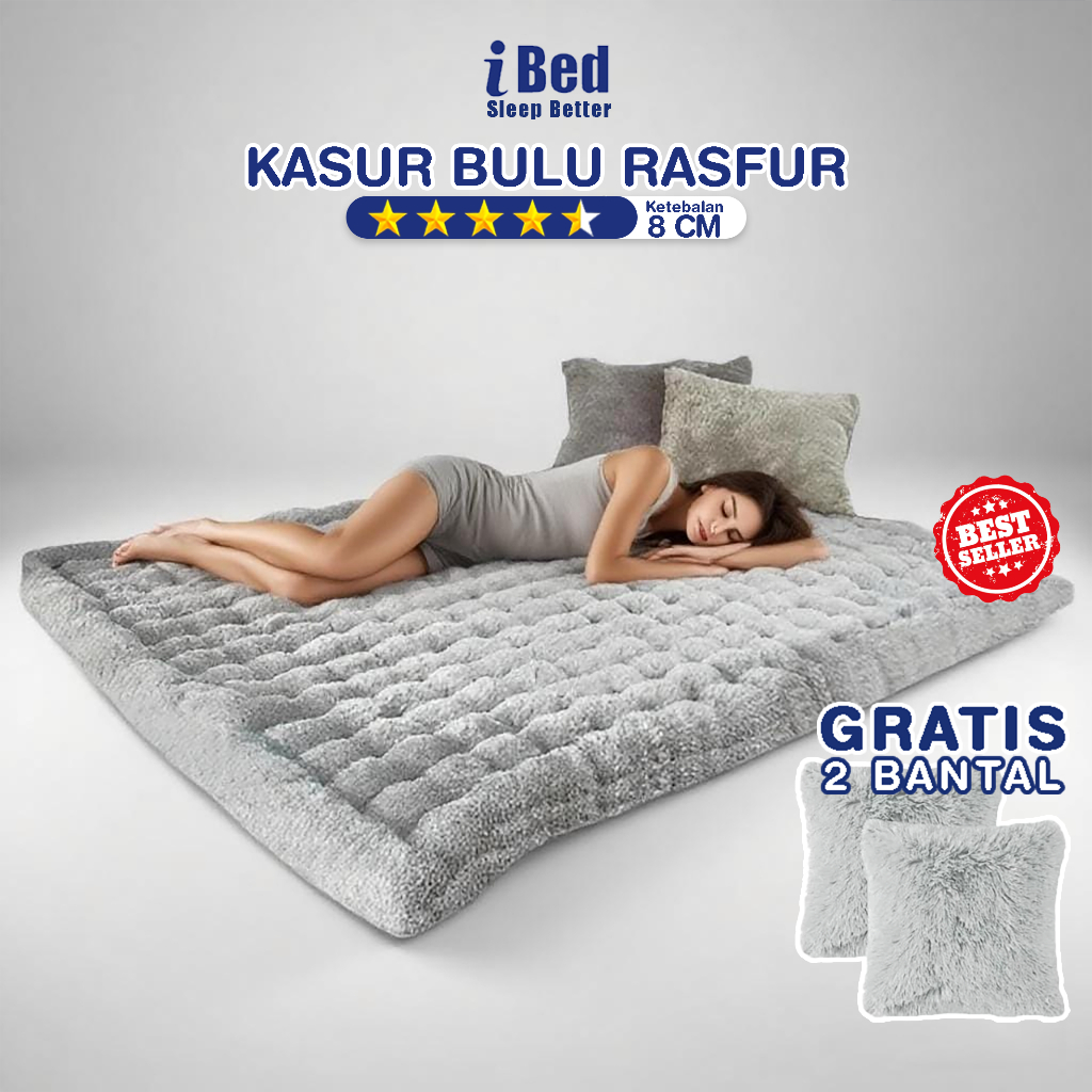 Kasur Lantai Matras Gender Bulu Rasfur 130 x 140 x 180 x 200 cm