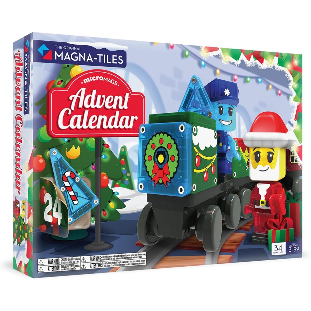 

MAGNA-TILES microMAGS Advent Calendar 34-Piece Magnetic Construction Set,