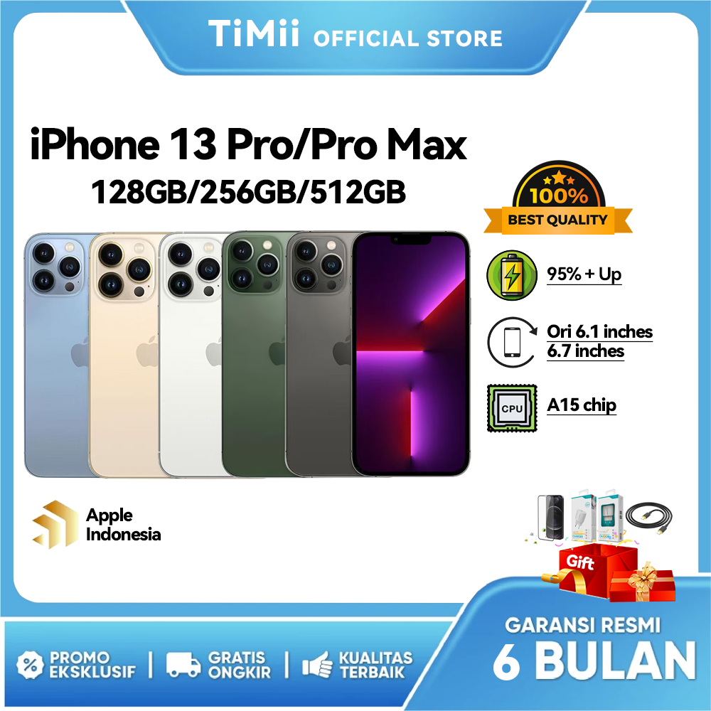 Apple iPhone 13 Pro Max - iPhone 13 Pro 128gb/ 256gb/512gb Second Original 100% Second Mulus Fulset
