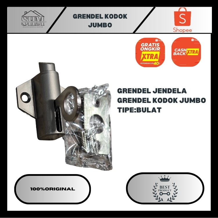 GRENDEL KODOK GRENDEL JENDELA JUMBO BULAT GROSIRAN MURMER