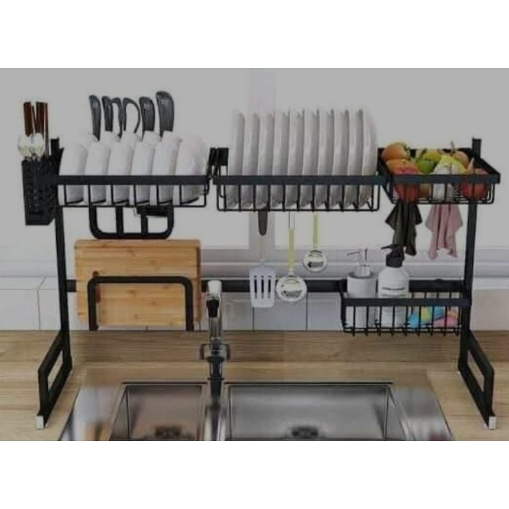 Rak Piring Atas Wastafel 65cm 85cm Rak Piring Minimalis