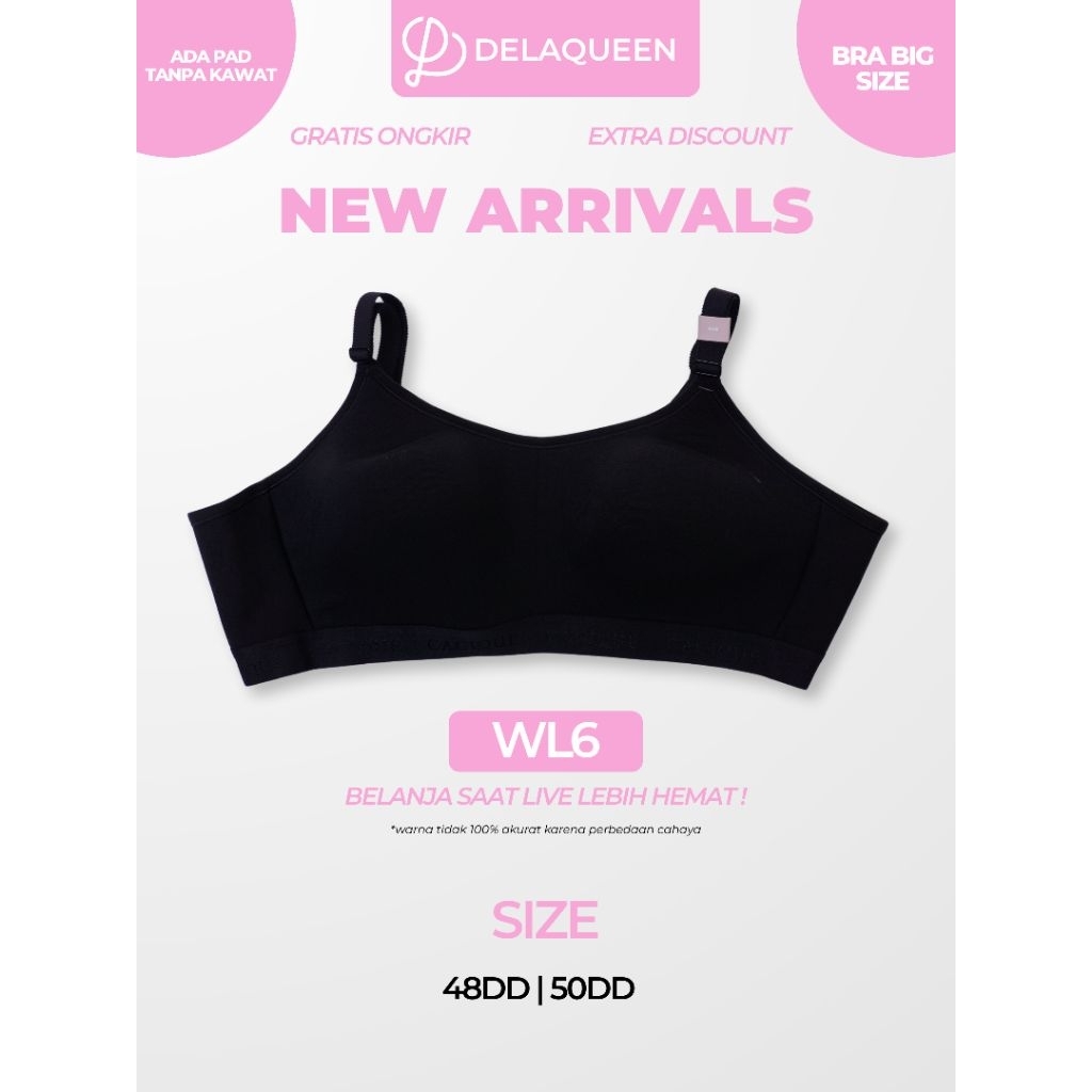 Delaqueen | Bra Big Size Bra Jumbo Bh Big Size 46B 48DD 50DD WL6