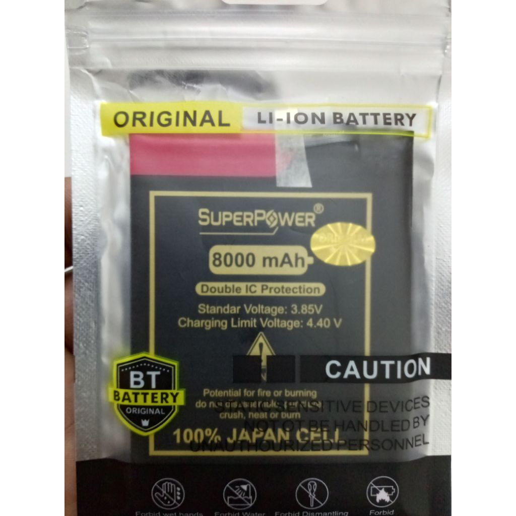 Batre Doubel POWER 8000mAH 2iC Infinix Zero 8 X687 BL-44CX BL44CX  Garansi 1 Tahun