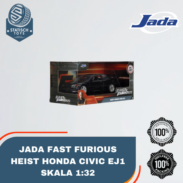 Jada Fast & Furious Heist Honda Civic EJ1 Skala 32 Diecast Mobil Koleksi Original Openable Part