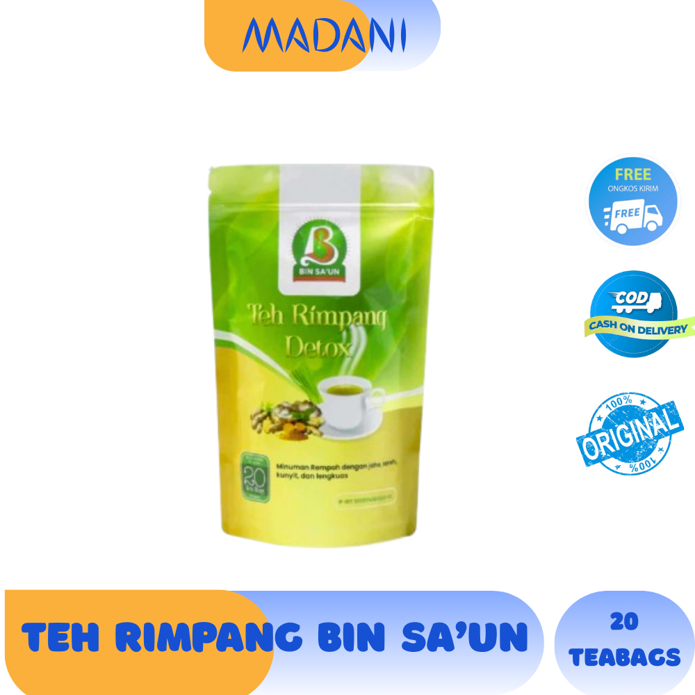 

Teh Rimpang Bin Sa'un | 20 teabags | Teh Diet Detox | Pelangsing Herbal | Imunitas