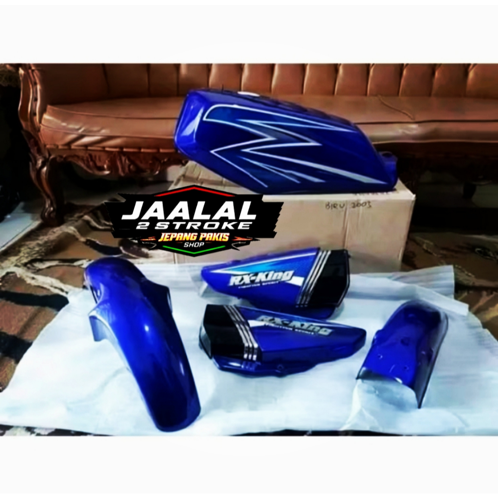 PAKET COVER BODY BODI YAMAHA RX KING NEW RX K TAHUN 2003 WARNA HITAM BIRU HIJAU BOTOL IJO FULL SET T