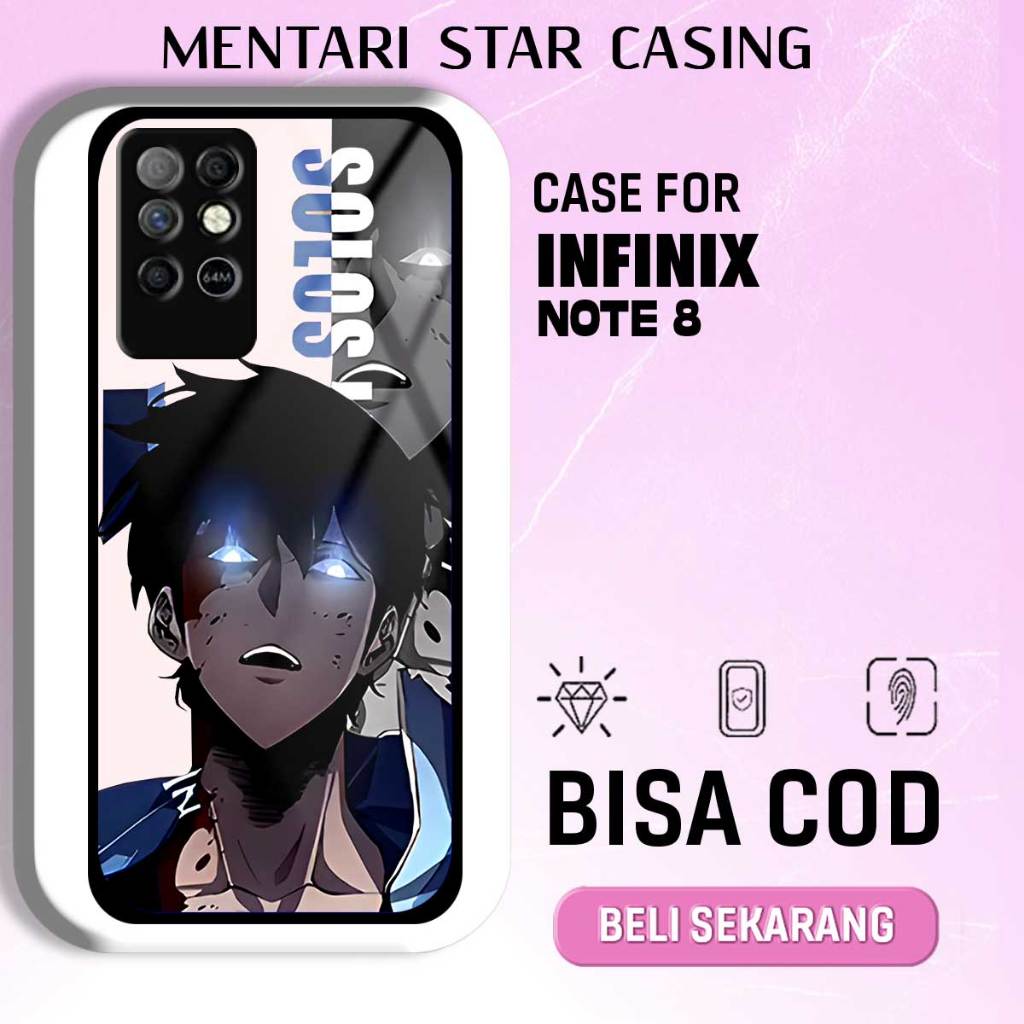 CASE INFINIX NOTE 8 - SOFTCASE PREMIUM MATE HARD CASE - CASE GLOSY HOLOGRAM MOTIF SUNGJINWO