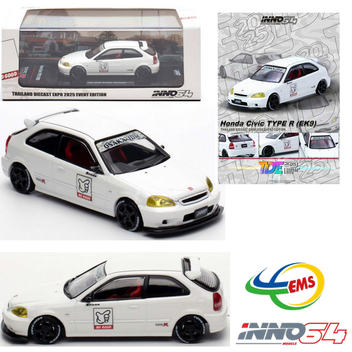 IN64-EK9-TDE25 - Inno64 1/64 Honda Civic Type R EK9 No Good Racing TDE25 Thailand Diecast Expo 2025