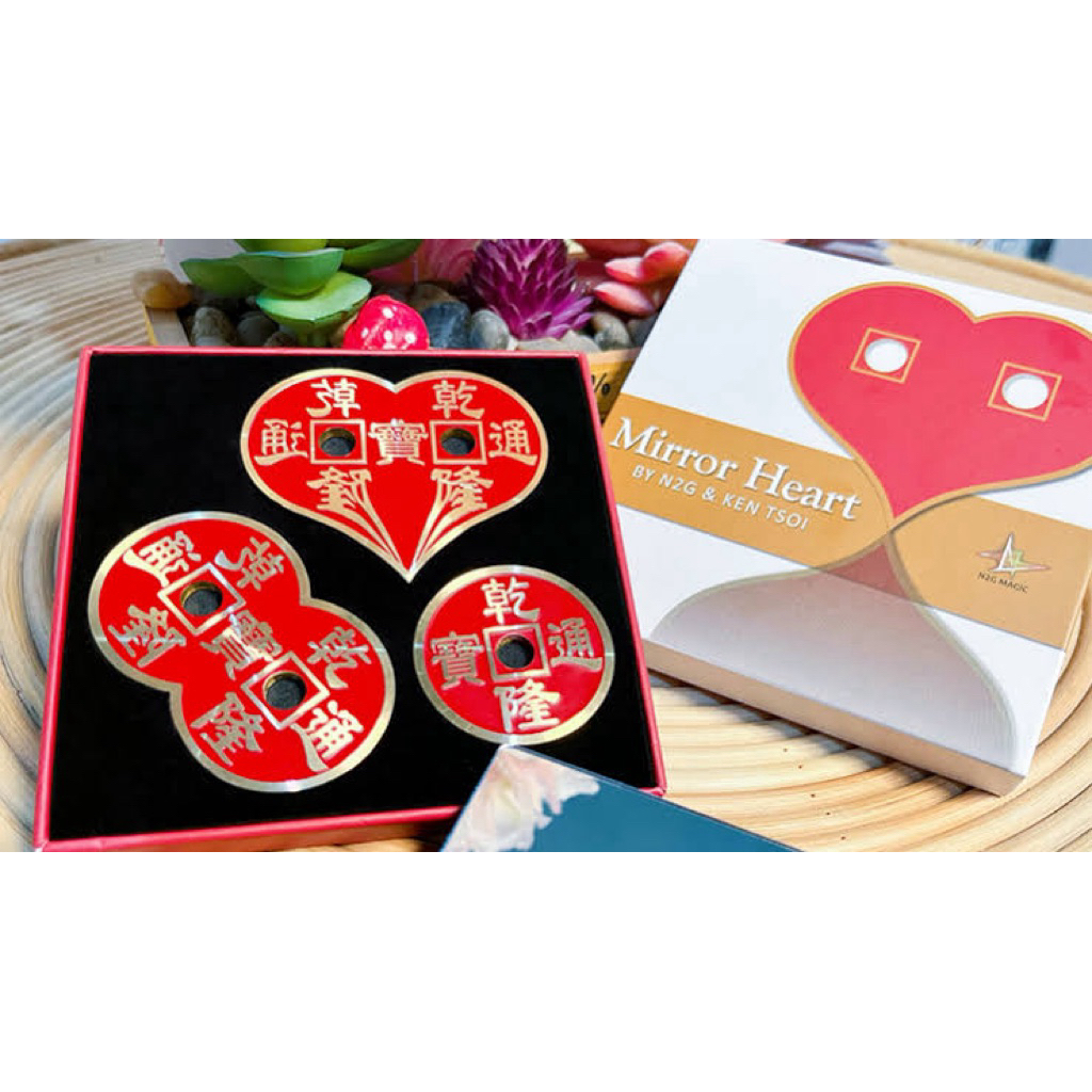 Alat Sulap Miror Heart N2G / Coin Satu Menjadi Bentuk Hati