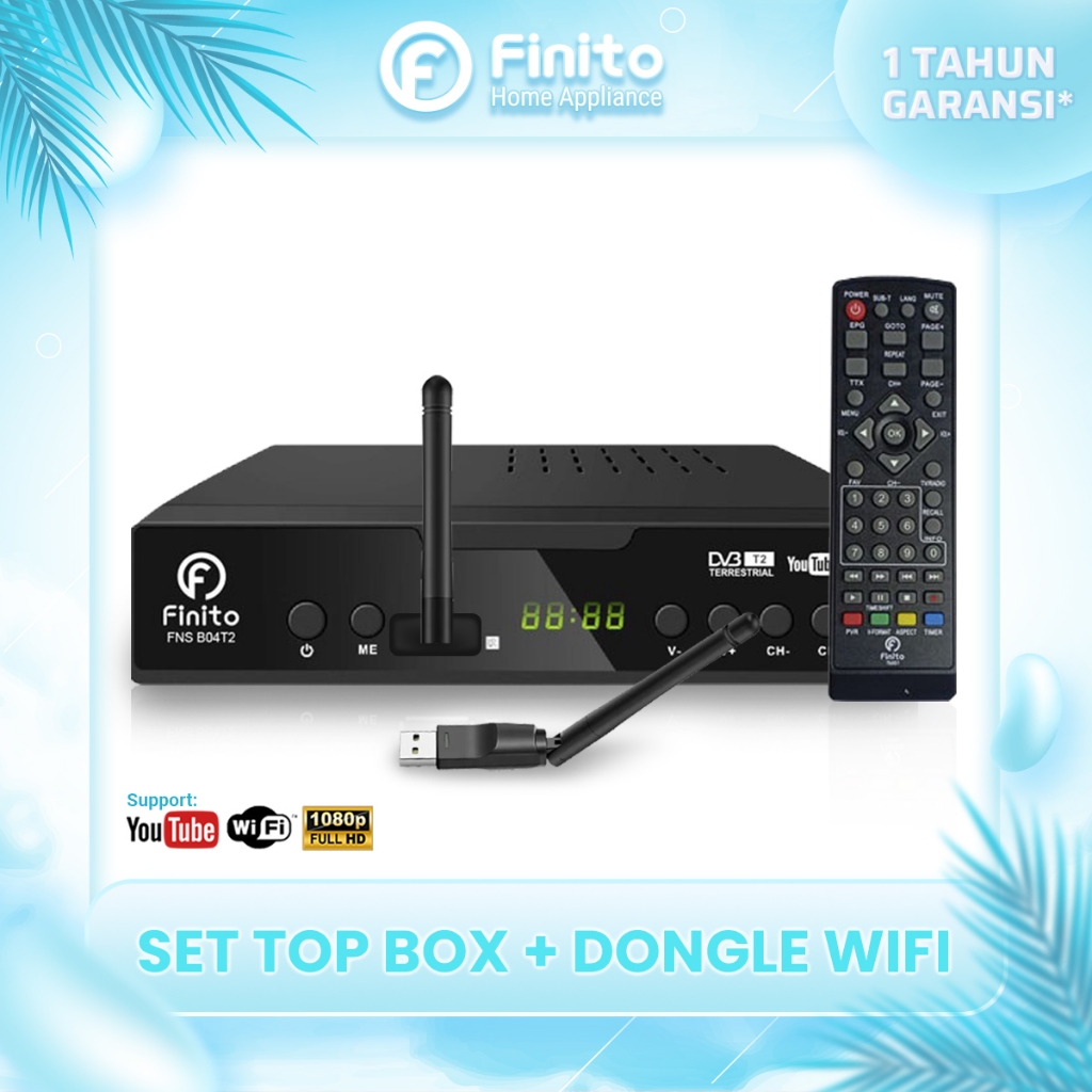 [FINITO BUNDLE] Set Top Box Digital + DONGLE WIFI Bisa Youtube IPTV