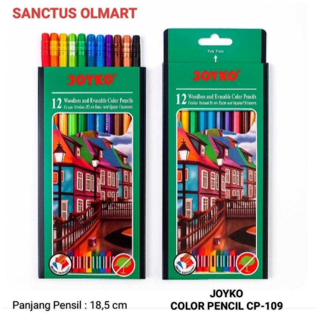

PENSIL 12 WARNA JOYKO CP-109 ERASABLE.