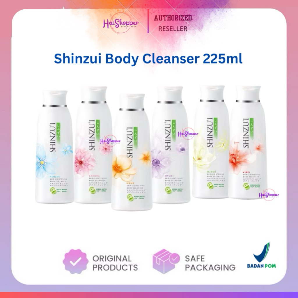 SHINZUI Body Cleanser Botol 225ml | Shinzui Body Wash | Shinzui Sabun Mandi Cair Shinzui | Shinzui B