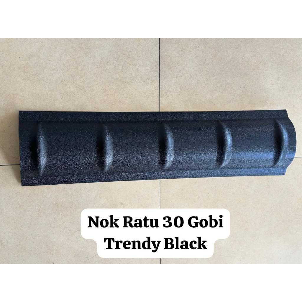 Nok / Prabung Bulat Genteng Metal Hitam Dop Sakura Gobi Roof (0.25mm)