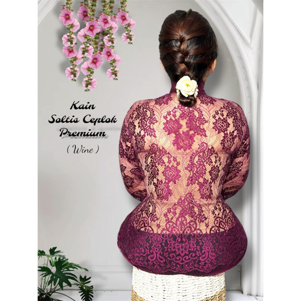 kain Kebaya brokat semifrance metalik